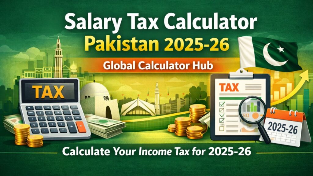 Salary tax calculator Pakistan 2025-26 online tool by Global Calculator Hub