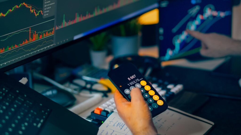 A digital chart illustrating the growth and calculation of return on investment for cryptocurrency assets.